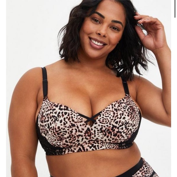 PUSH-UP WIRE-FREE BRA - LACE LEOPARD WITH 360° BACK SMOOTHING™ - Picture 2 of 6